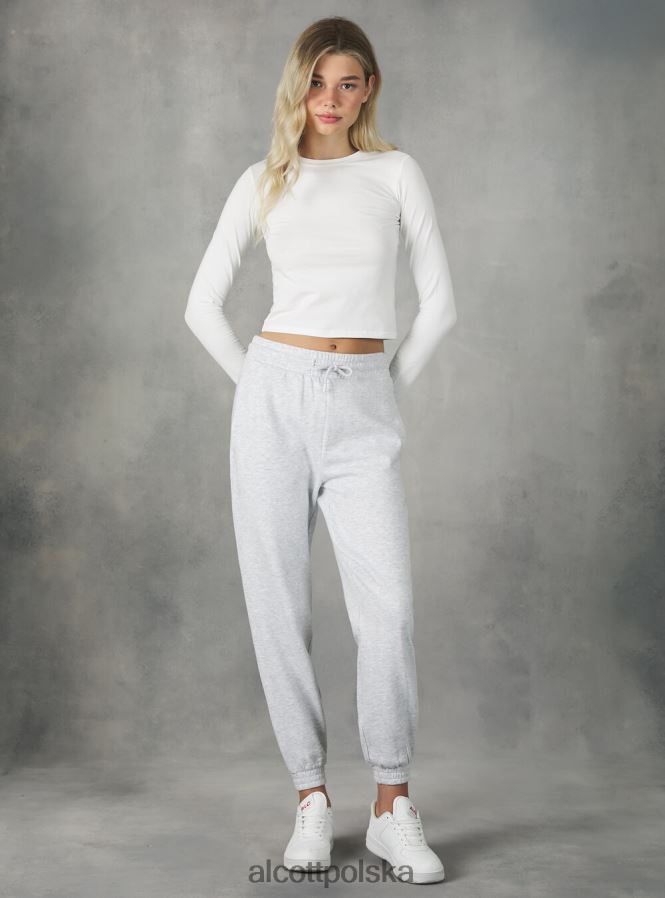 odzież Alcott pluszowe spodnie typu jogger bk1 czarny kobiety 2TXFF6235