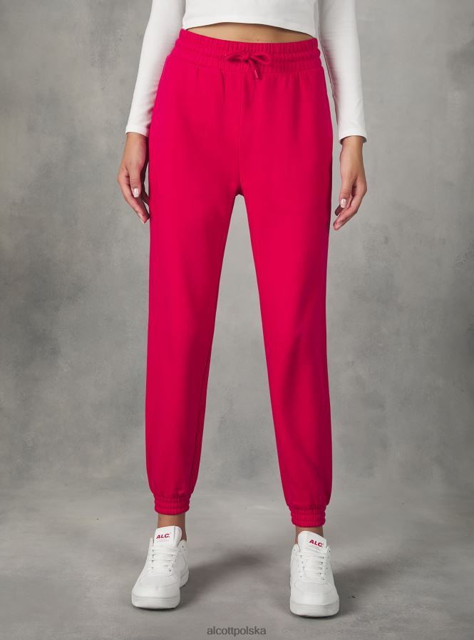 odzież Alcott pluszowe spodnie typu jogger bk1 czarny kobiety 2TXFF6417