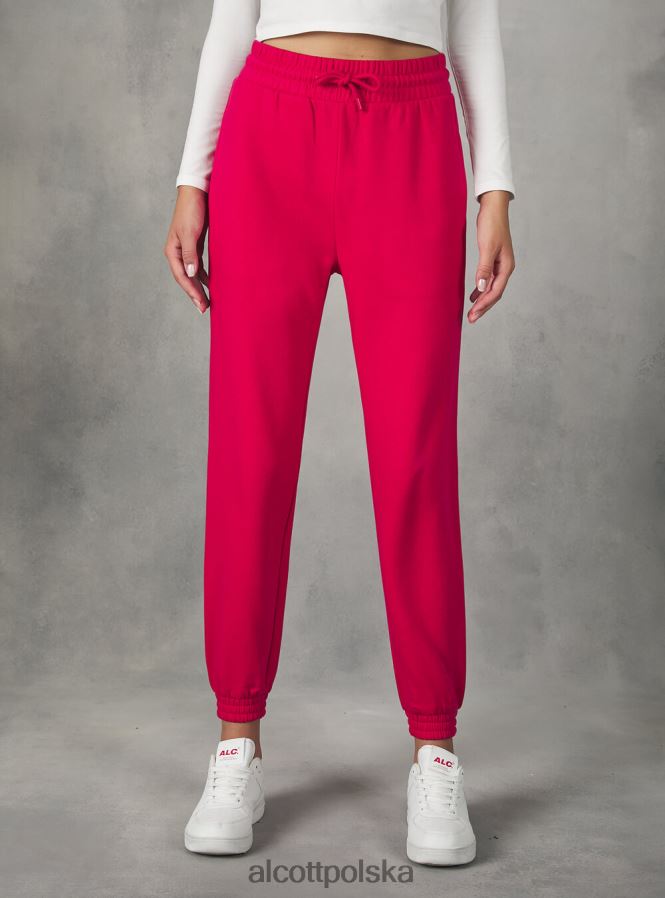 odzież Alcott pluszowe spodnie typu jogger bk1 czarny kobiety 2TXFF6417