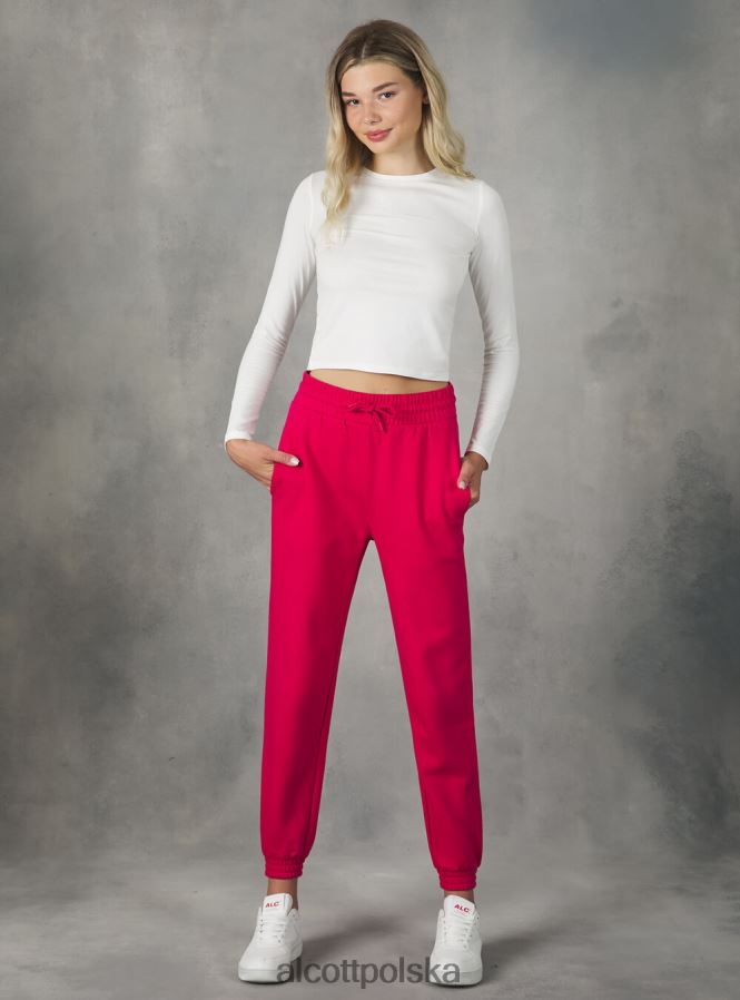 odzież Alcott pluszowe spodnie typu jogger bk1 czarny kobiety 2TXFF6417