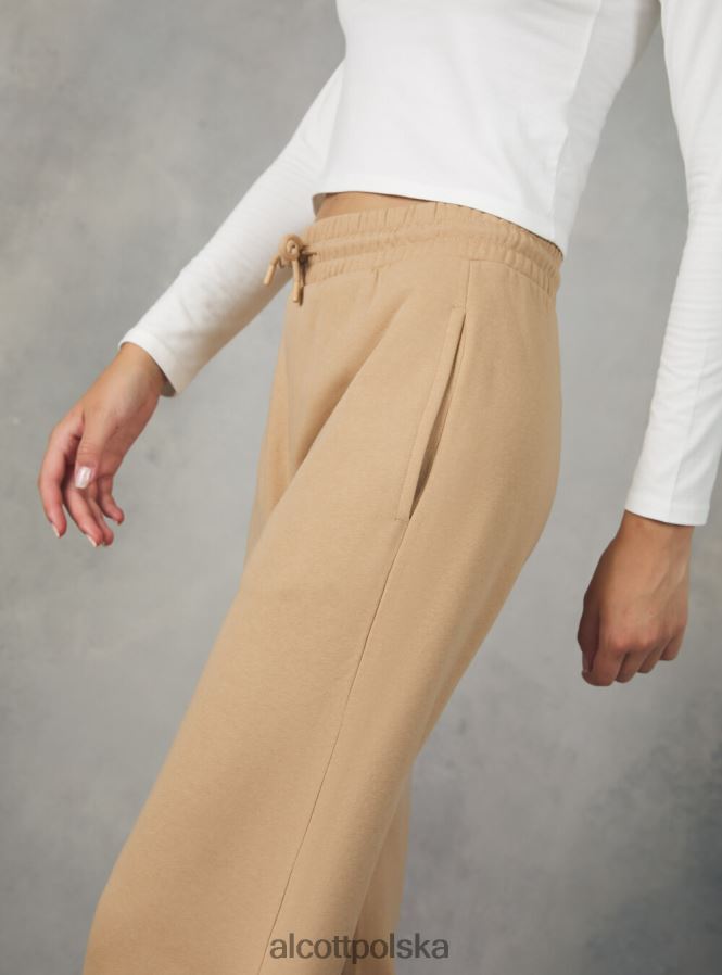 odzież Alcott pluszowe spodnie typu jogger bk1 czarny kobiety 2TXFF6471