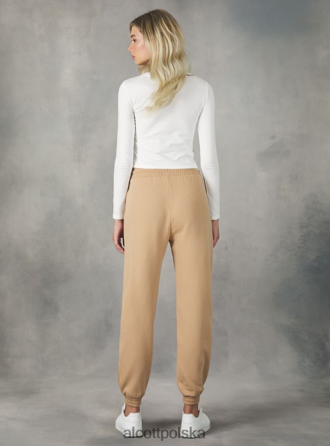 odzież Alcott pluszowe spodnie typu jogger bk1 czarny kobiety 2TXFF6471