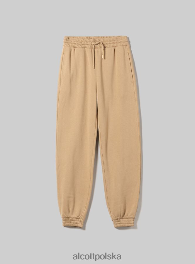 odzież Alcott pluszowe spodnie typu jogger bk1 czarny kobiety 2TXFF6471