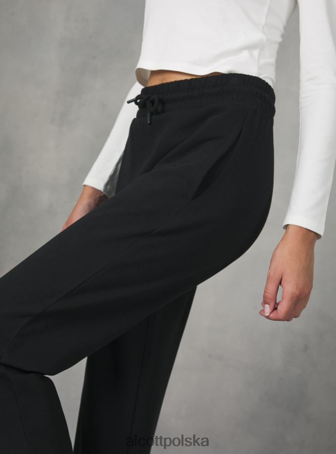 odzież Alcott pluszowe spodnie typu jogger bk1 czarny kobiety 2TXFF6477