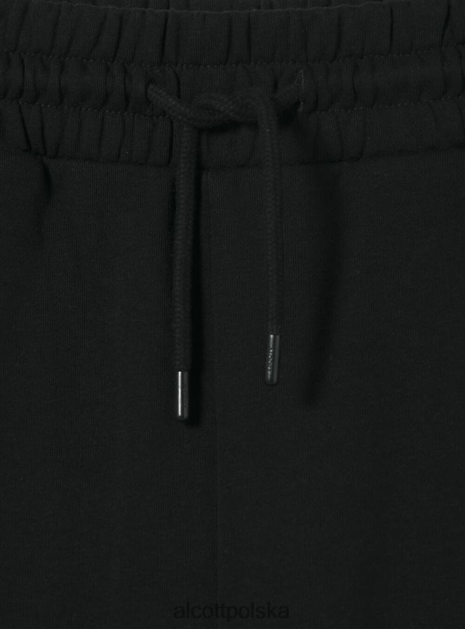 odzież Alcott pluszowe spodnie typu jogger bk1 czarny kobiety 2TXFF6477