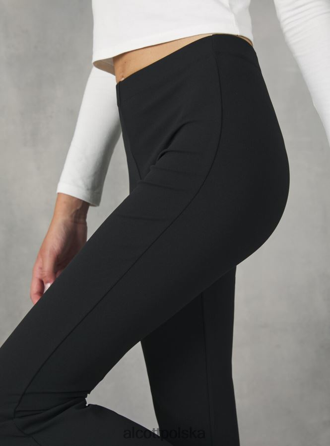 odzież Alcott rozszerzane spodnie z elastyczną talią bk1 czarny kobiety 2TXFF6418
