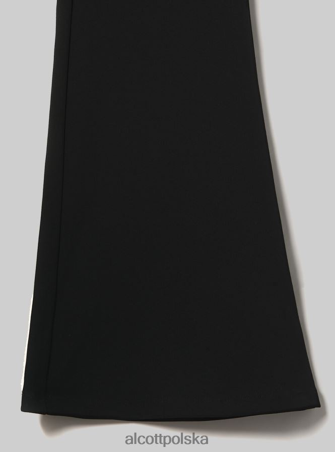 odzież Alcott rozszerzane spodnie z elastyczną talią bk1 czarny kobiety 2TXFF6418