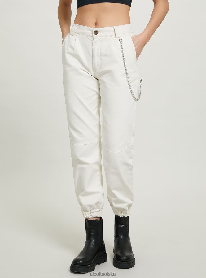 odzież Alcott spodnie typu jogger z łańcuszkiem bk1 czarny kobiety 2TXFF615