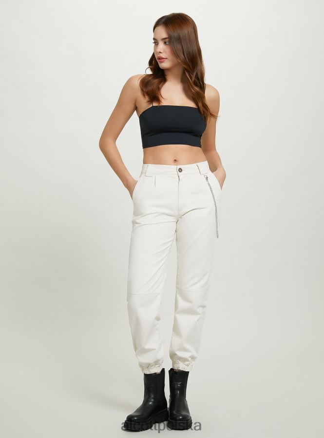 odzież Alcott spodnie typu jogger z łańcuszkiem bk1 czarny kobiety 2TXFF615