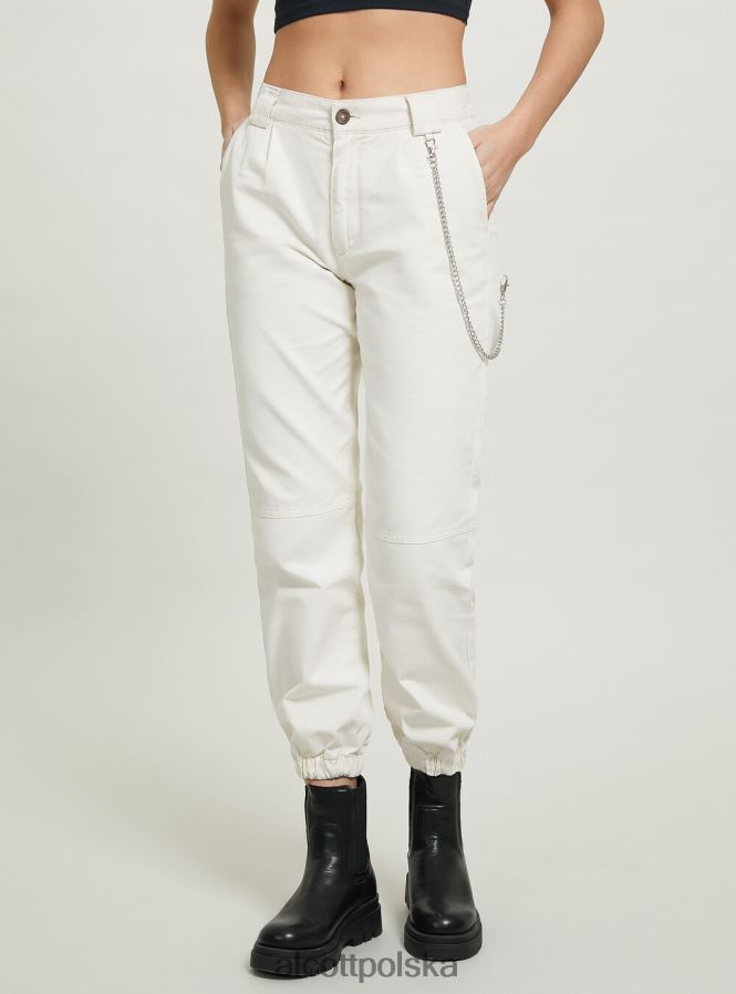 odzież Alcott spodnie typu jogger z łańcuszkiem bk1 czarny kobiety 2TXFF615