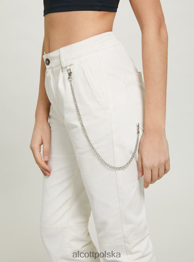 odzież Alcott spodnie typu jogger z łańcuszkiem bk1 czarny kobiety 2TXFF615