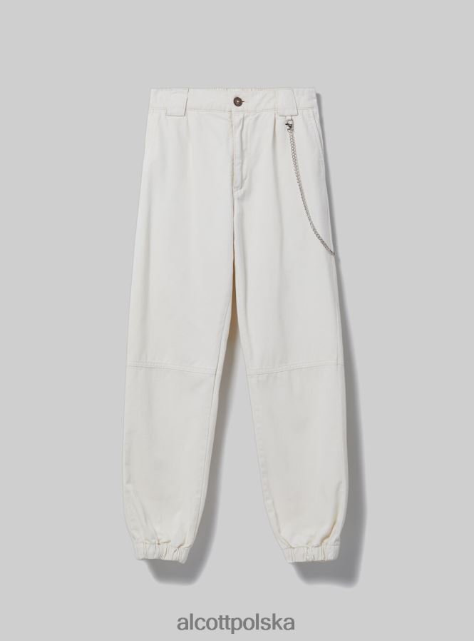 odzież Alcott spodnie typu jogger z łańcuszkiem bk1 czarny kobiety 2TXFF615