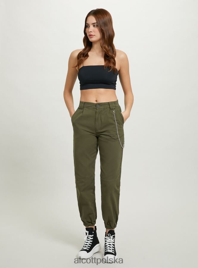 odzież Alcott spodnie typu jogger z łańcuszkiem bk1 czarny kobiety 2TXFF6298