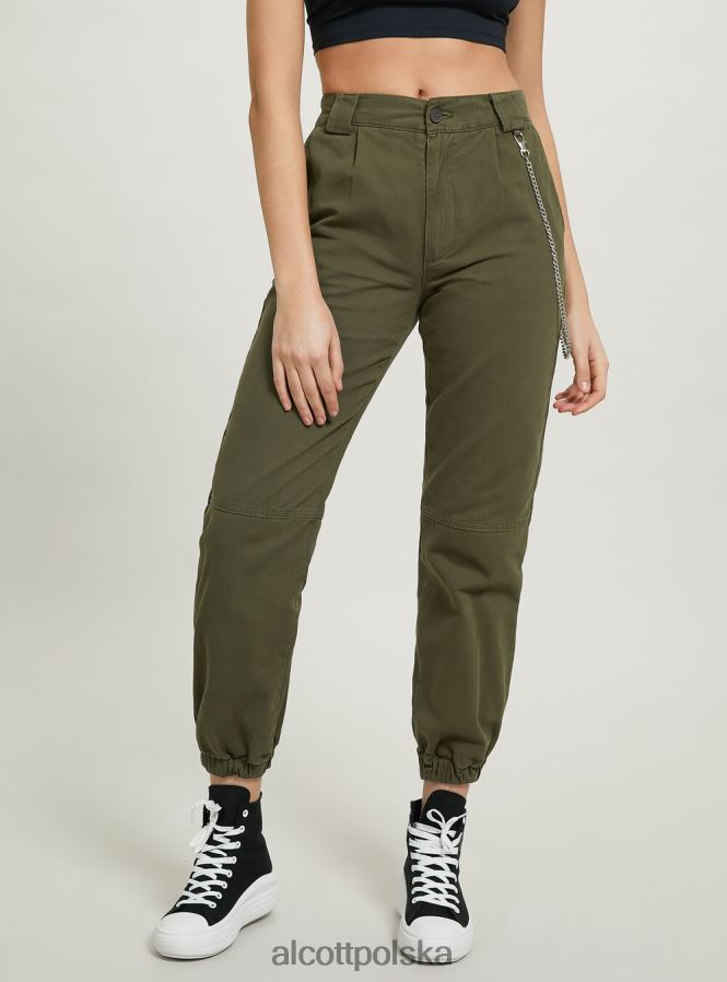 odzież Alcott spodnie typu jogger z łańcuszkiem bk1 czarny kobiety 2TXFF6298