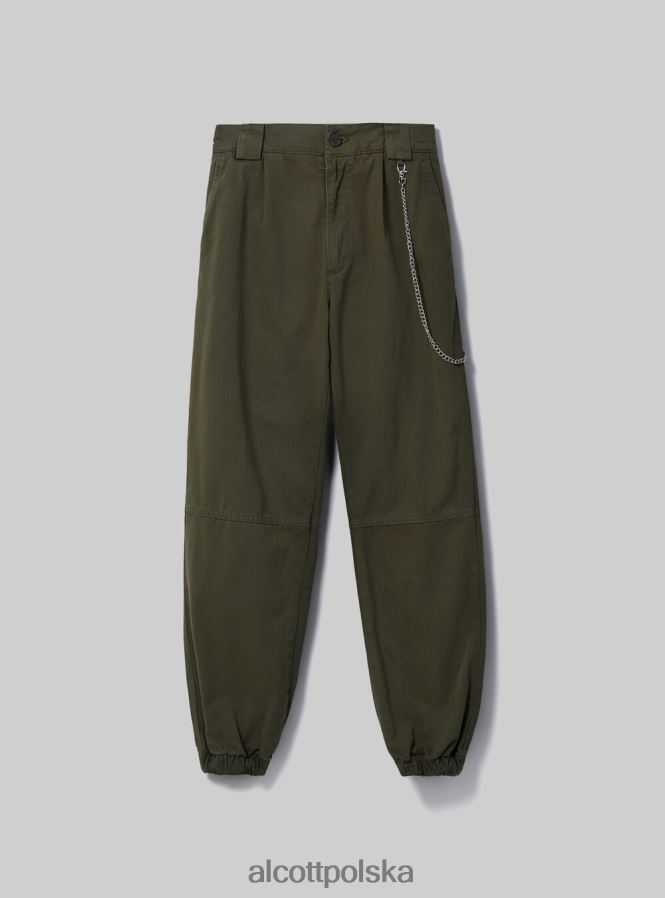 odzież Alcott spodnie typu jogger z łańcuszkiem bk1 czarny kobiety 2TXFF6298