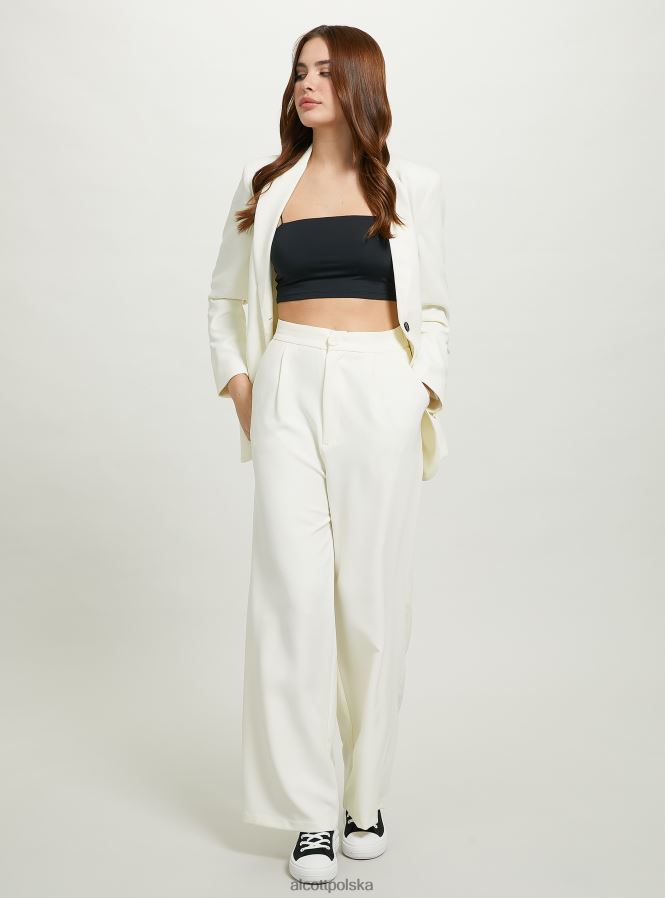 odzież Alcott spodnie z szerokimi nogawkami i zakładkami bk1 czarny kobiety 2TXFF6103