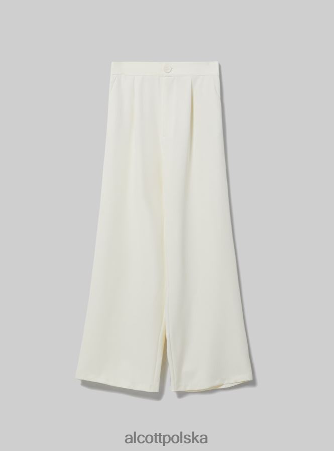 odzież Alcott spodnie z szerokimi nogawkami i zakładkami bk1 czarny kobiety 2TXFF6103