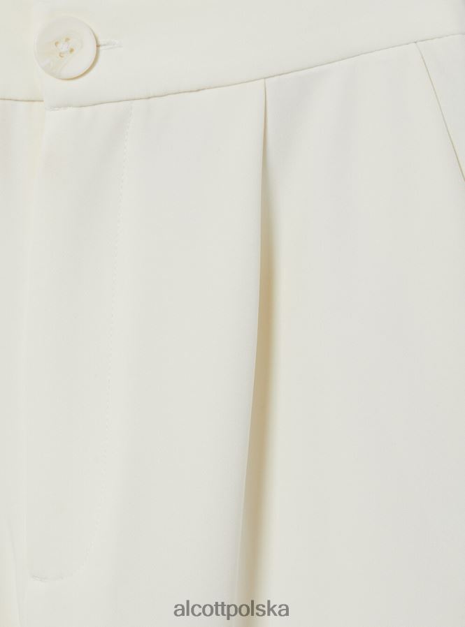 odzież Alcott spodnie z szerokimi nogawkami i zakładkami bk1 czarny kobiety 2TXFF6103