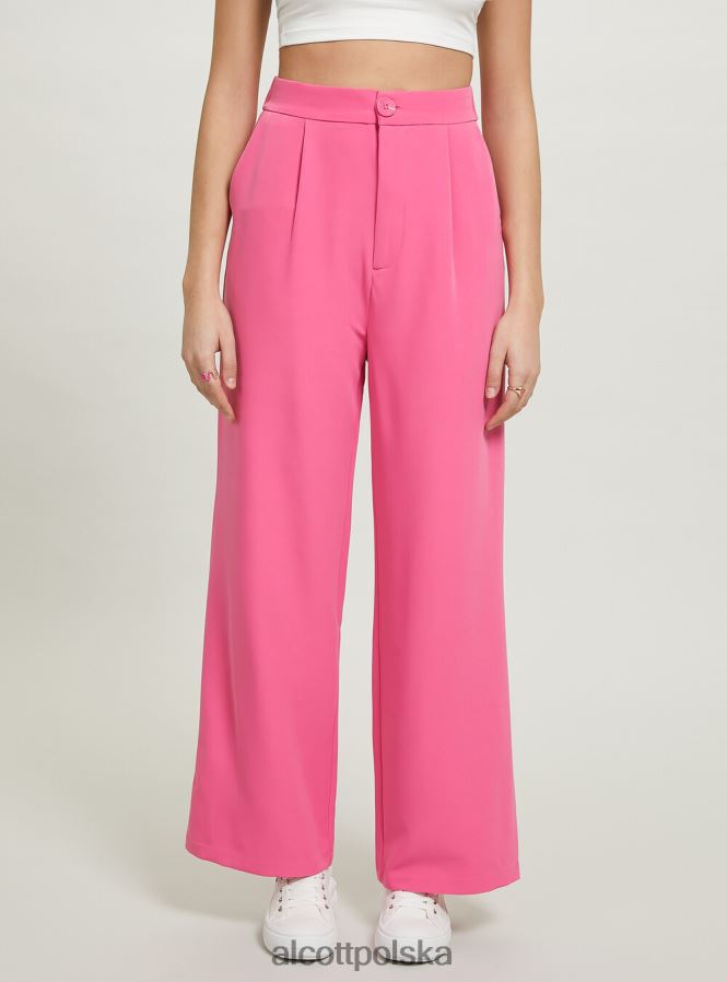 odzież Alcott spodnie z szerokimi nogawkami i zakładkami bk1 czarny kobiety 2TXFF684