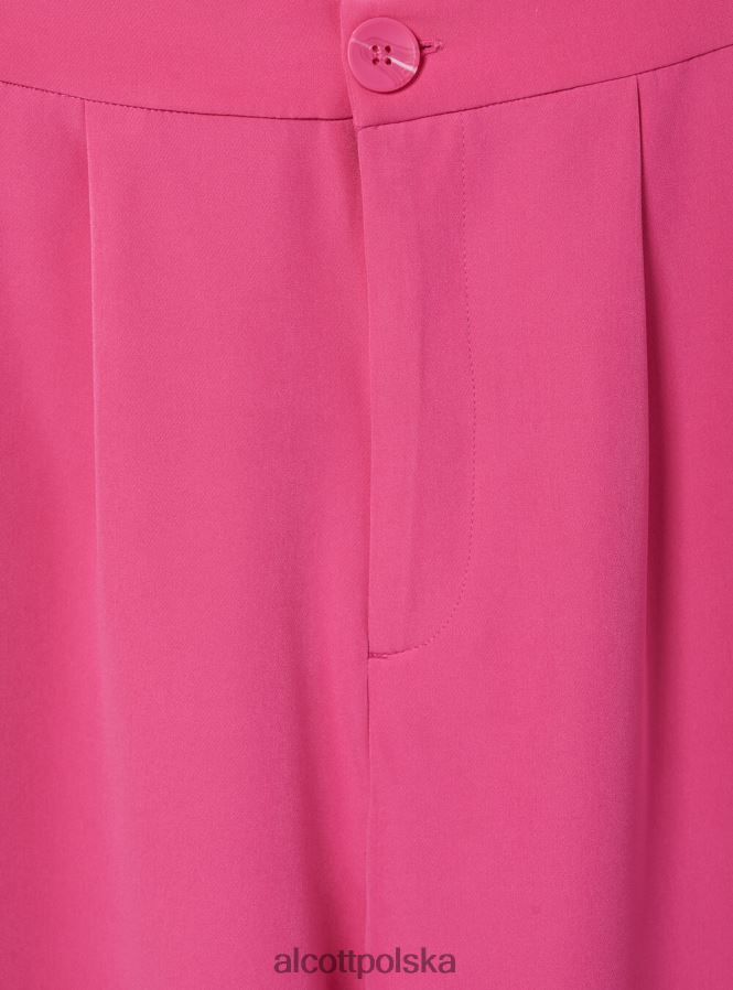 odzież Alcott spodnie z szerokimi nogawkami i zakładkami bk1 czarny kobiety 2TXFF684