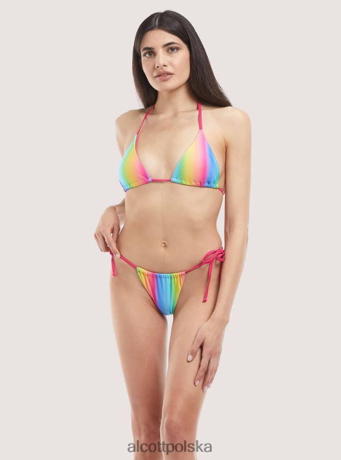 odzież Alcott Wiązany kostium kąpielowy z tkaniny pochodzącej z recyklingu wielobarwność kobiety 2TXFF6188