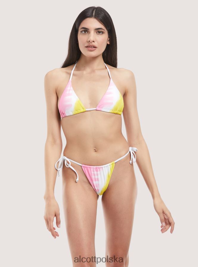 odzież Alcott Wiązany kostium kąpielowy z tkaniny pochodzącej z recyklingu wielobarwność kobiety 2TXFF6189