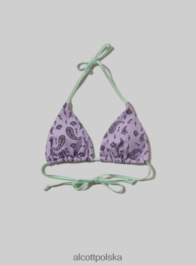 odzież Alcott Wiązany kostium kąpielowy z tkaniny pochodzącej z recyklingu wielobarwność kobiety 2TXFF6377