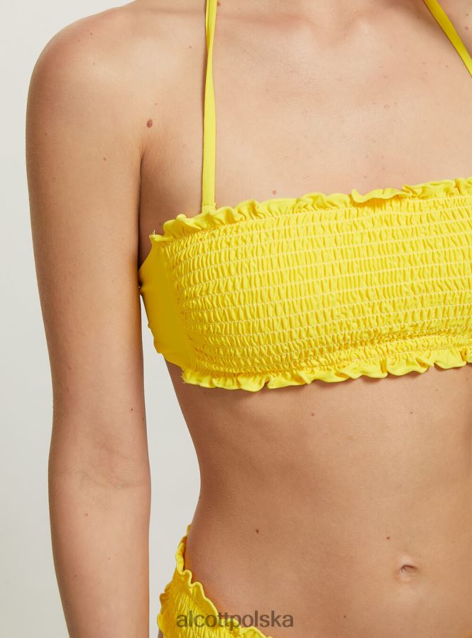 odzież Alcott teksturowana góra od bikini typu bandeau bk1 czarny kobiety 2TXFF6264