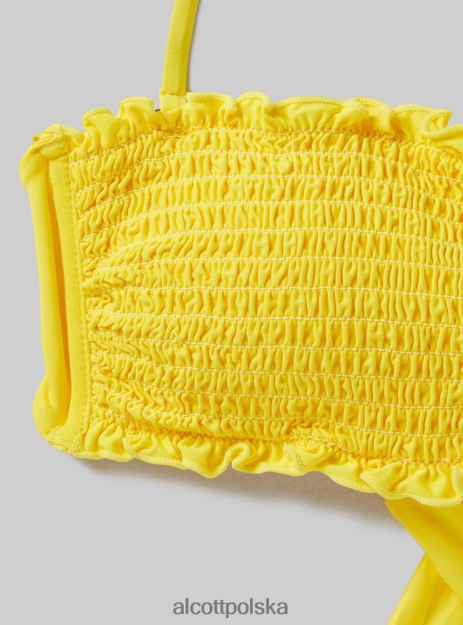 odzież Alcott teksturowana góra od bikini typu bandeau bk1 czarny kobiety 2TXFF6264