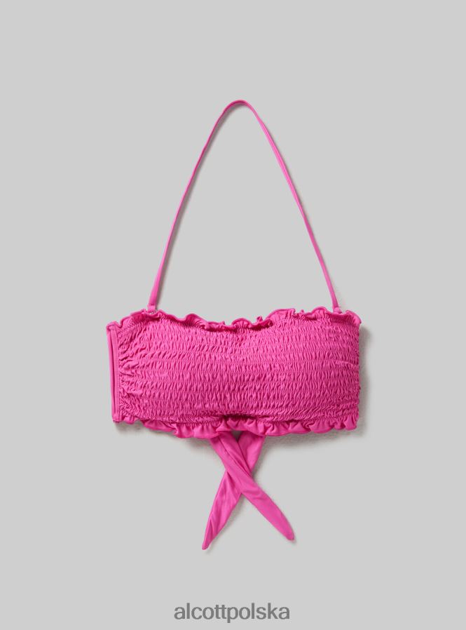 odzież Alcott teksturowana góra od bikini typu bandeau bk1 czarny kobiety 2TXFF6389