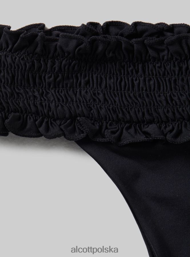 odzież Alcott teksturowane figi bikini typu bandeau bk1 czarny kobiety 2TXFF6382