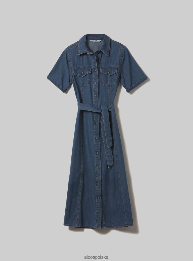 odzież Alcott Koszulka damska Vestito z dżinsu d003 średni niebieski kobiety 2TXFF6110
