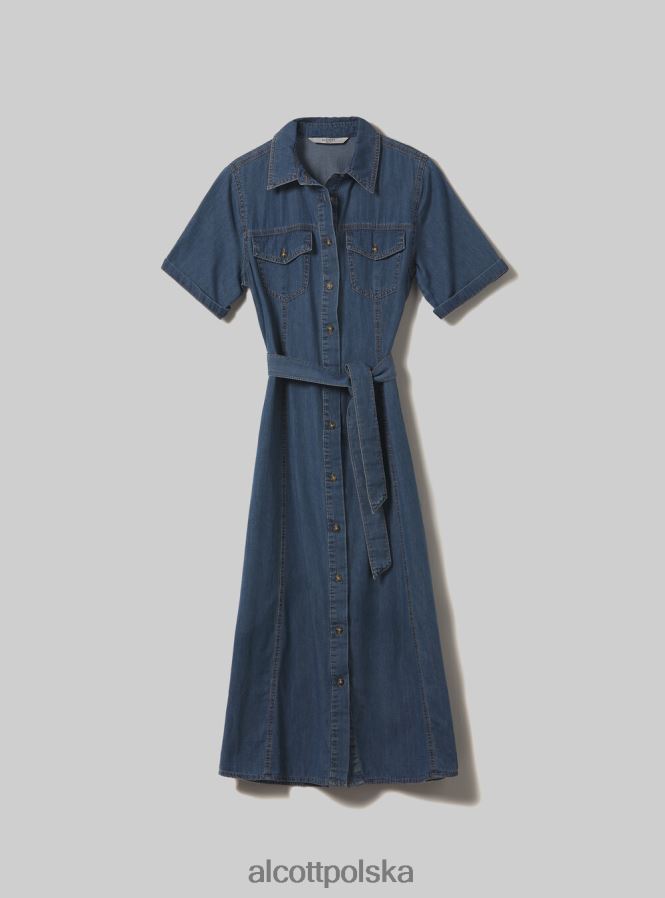 odzież Alcott Koszulka damska Vestito z dżinsu d003 średni niebieski kobiety 2TXFF6110