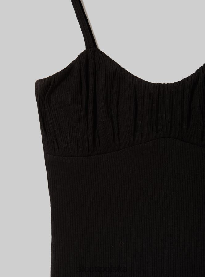 odzież Alcott prążkowana sukienka mini wh1 ecru kobiety 2TXFF6141