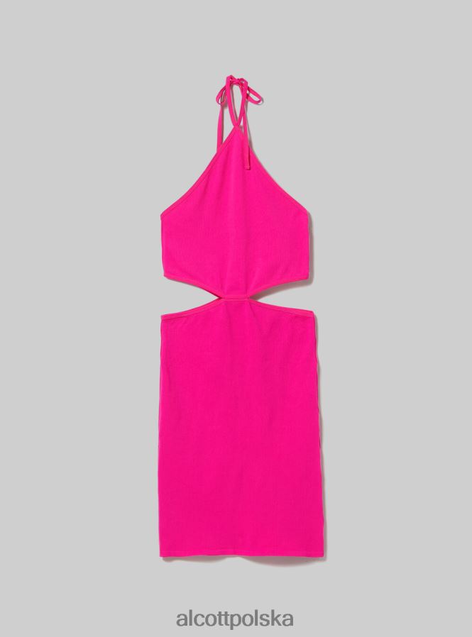 odzież Alcott wycięta sukienka z dekoltem typu halter bk1 czarny kobiety 2TXFF6185