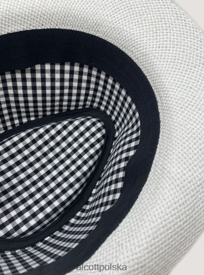 Akcesoria Alcott Kapelusz z efektem rafii w3 biały mężczyźni 2TXFF6773