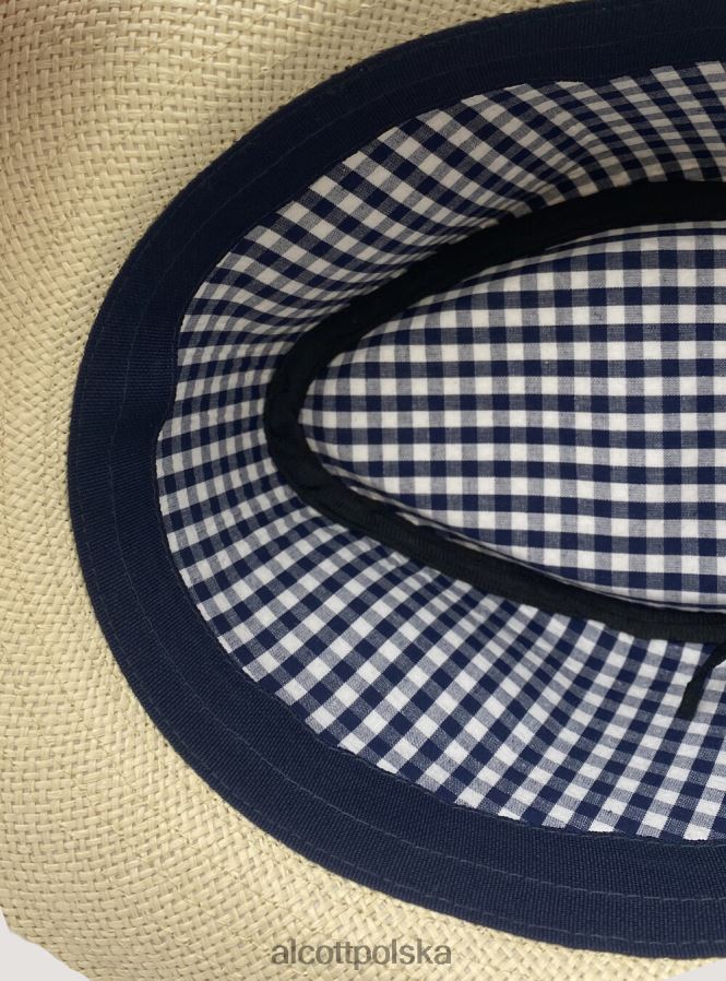 Akcesoria Alcott Kapelusz z efektem rafii w3 biały mężczyźni 2TXFF6774