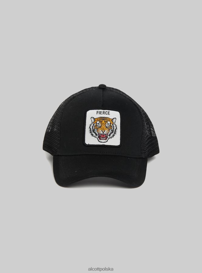 Akcesoria Alcott Łatka Cappello Trucker Con bk1 czarny mężczyźni 2TXFF61207
