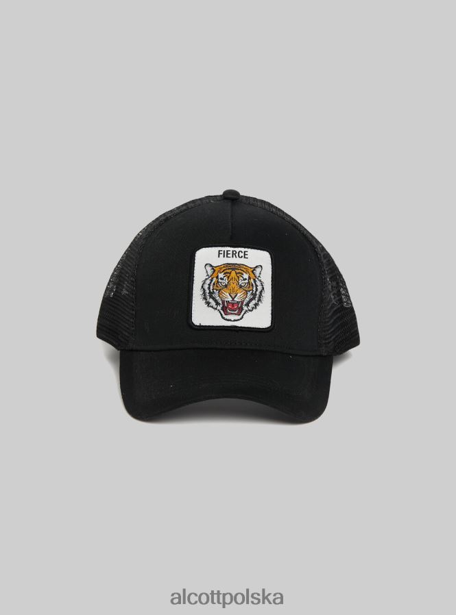 Akcesoria Alcott Łatka Cappello Trucker Con bk1 czarny mężczyźni 2TXFF61207
