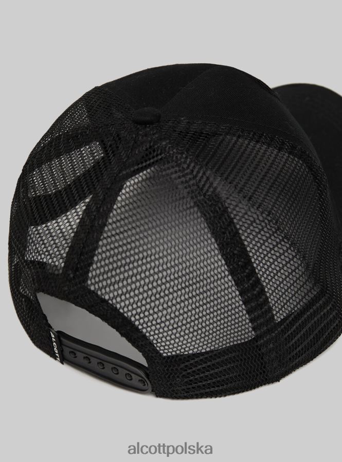 Akcesoria Alcott Łatka Cappello Trucker Con bk1 czarny mężczyźni 2TXFF61207