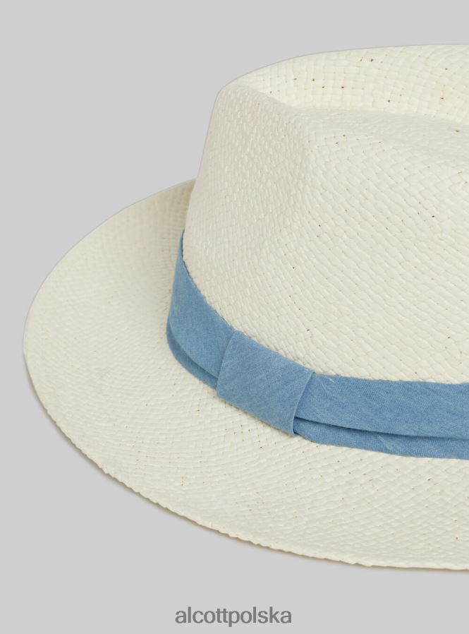 Akcesoria Alcott cappello intrecciato wh2 biały mężczyźni 2TXFF6699