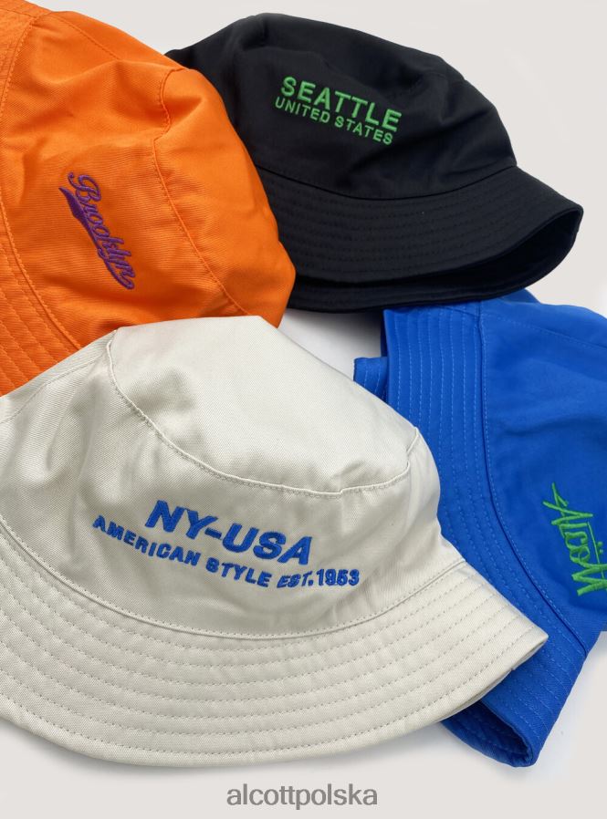 Akcesoria Alcott cappello pescatore z ricamo c330 pomarańczowy mężczyźni 2TXFF6577