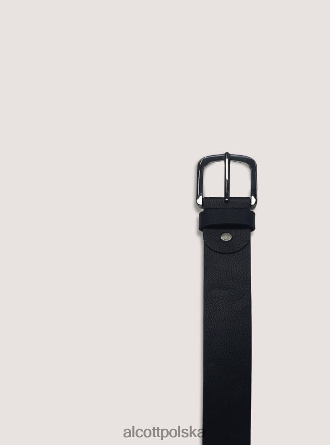 Akcesoria Alcott cintura basica effetto pelle bk1 czarny mężczyźni 2TXFF61209