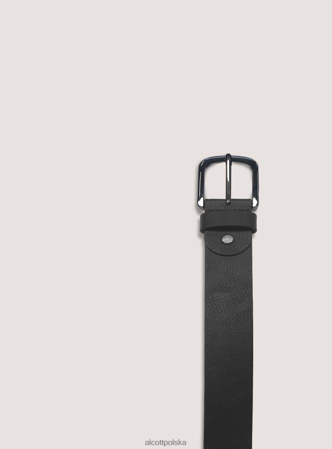 Akcesoria Alcott cintura basica effetto pelle bk1 czarny mężczyźni 2TXFF61213