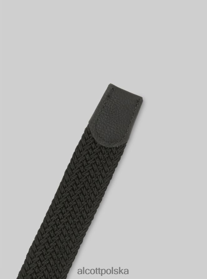 Akcesoria Alcott cintura intrecciata bk1 czarny mężczyźni 2TXFF6695