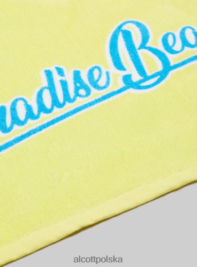 Akcesoria Alcott bawełniany ręcznik plażowy z nadrukiem fpk1 ciemnoróżowe fluo mężczyźni 2TXFF6464