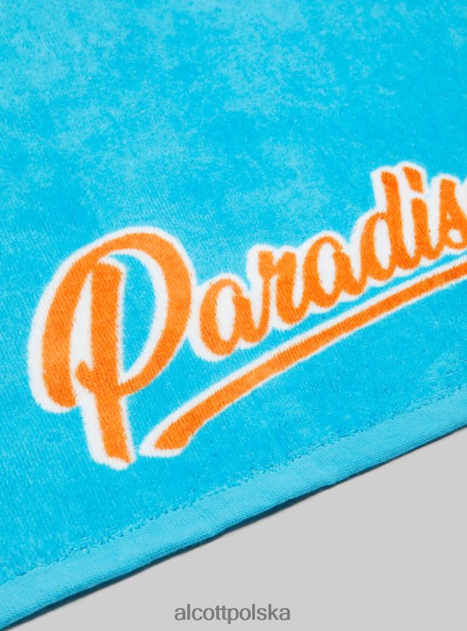 Akcesoria Alcott bawełniany ręcznik plażowy z nadrukiem fpk1 ciemnoróżowe fluo mężczyźni 2TXFF6465