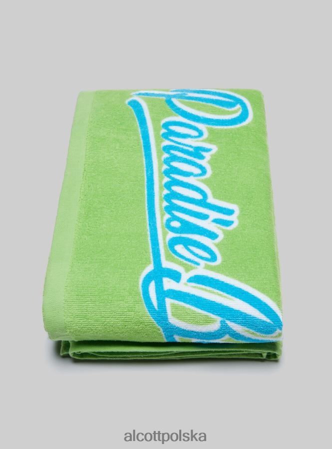Akcesoria Alcott bawełniany ręcznik plażowy z nadrukiem fpk1 ciemnoróżowe fluo mężczyźni 2TXFF6505
