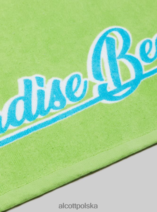 Akcesoria Alcott bawełniany ręcznik plażowy z nadrukiem fpk1 ciemnoróżowe fluo mężczyźni 2TXFF6505