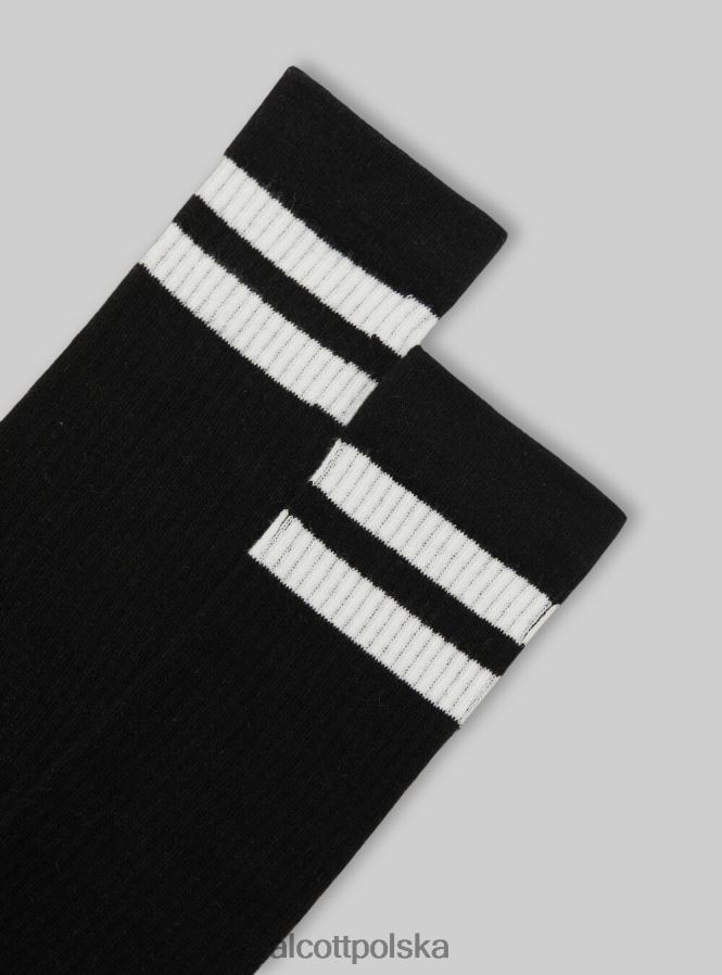 Akcesoria Alcott skarpetki z kontrastowymi paskami bk1 czarny mężczyźni 2TXFF6525